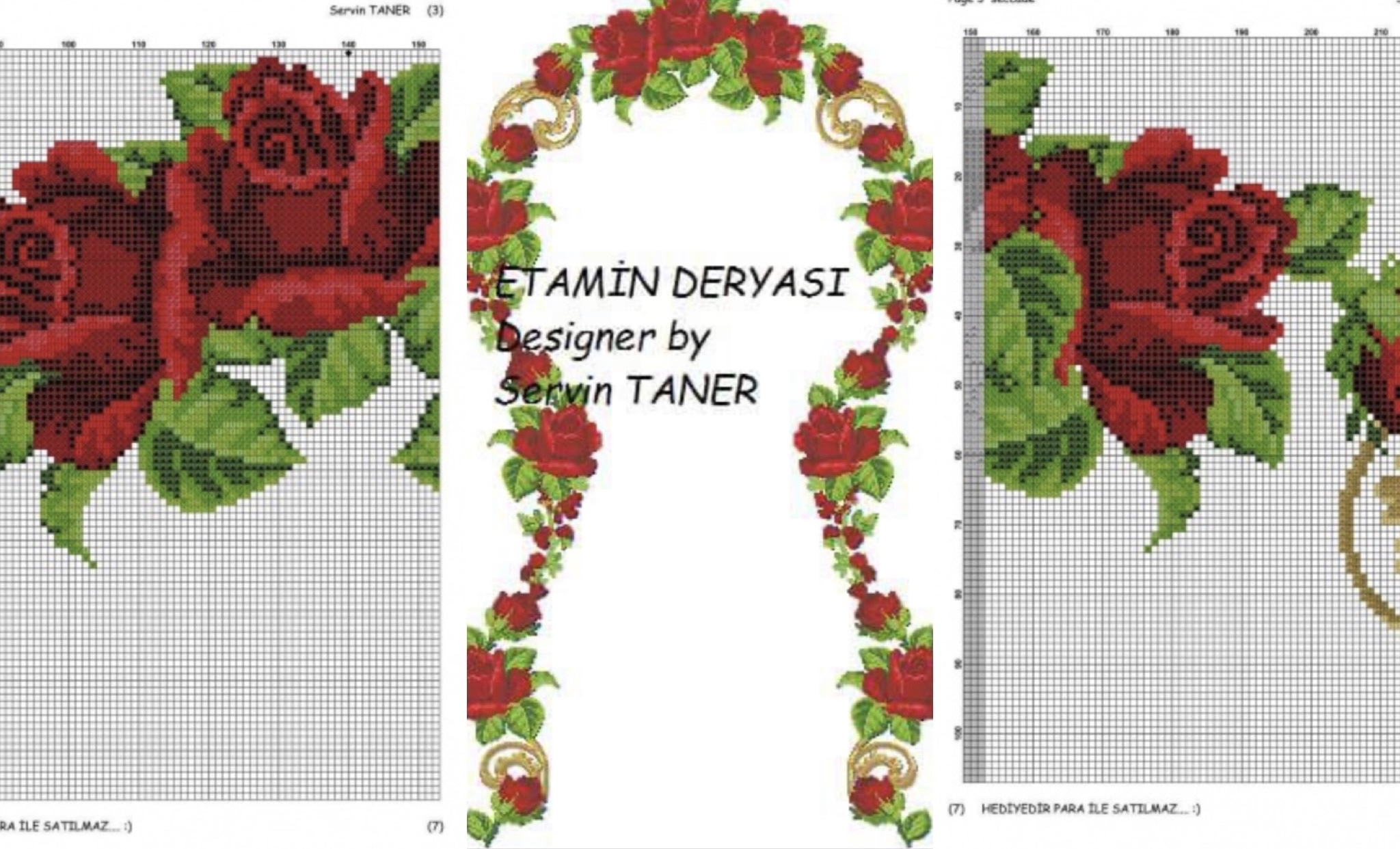 GÜLLÜ ETAMİN SECCADE MODELLERİ