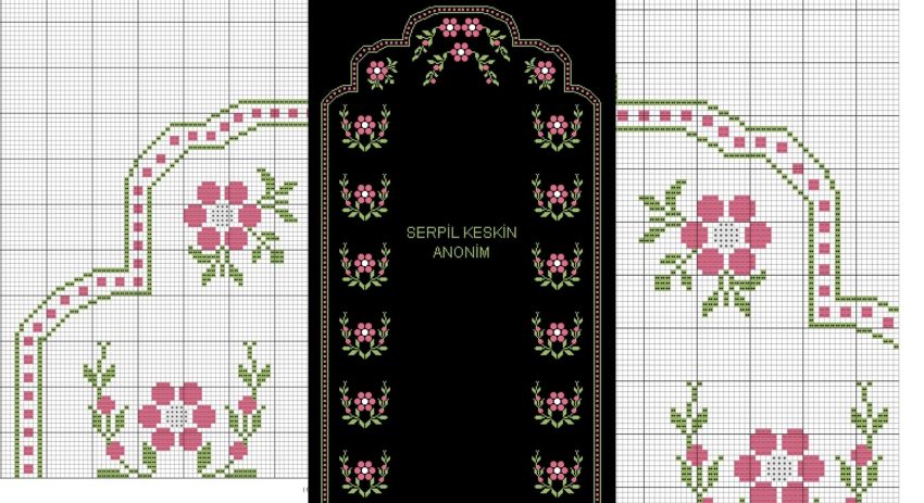 ETAMİN / KANAVİÇE SECCADE ŞABLONU