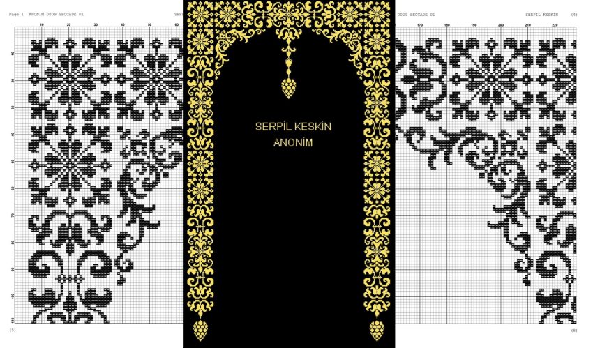 SERPİL KESKİN TEK RENK ETAMİN SECCADE MODELİ